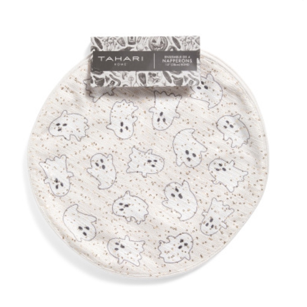 TAHARI HOME Sequin Ghosts Placemats